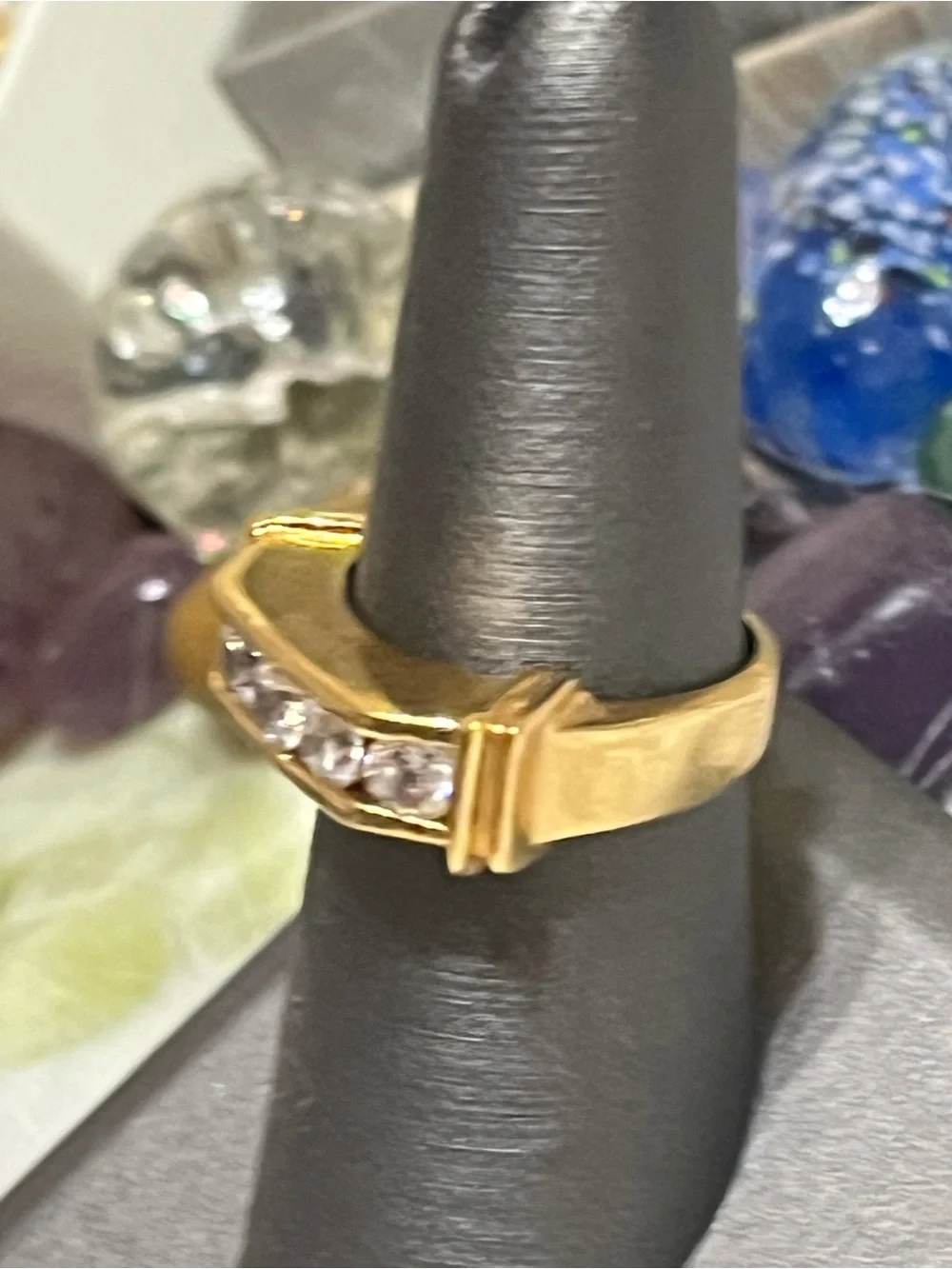 Channel Set Gold Ring
